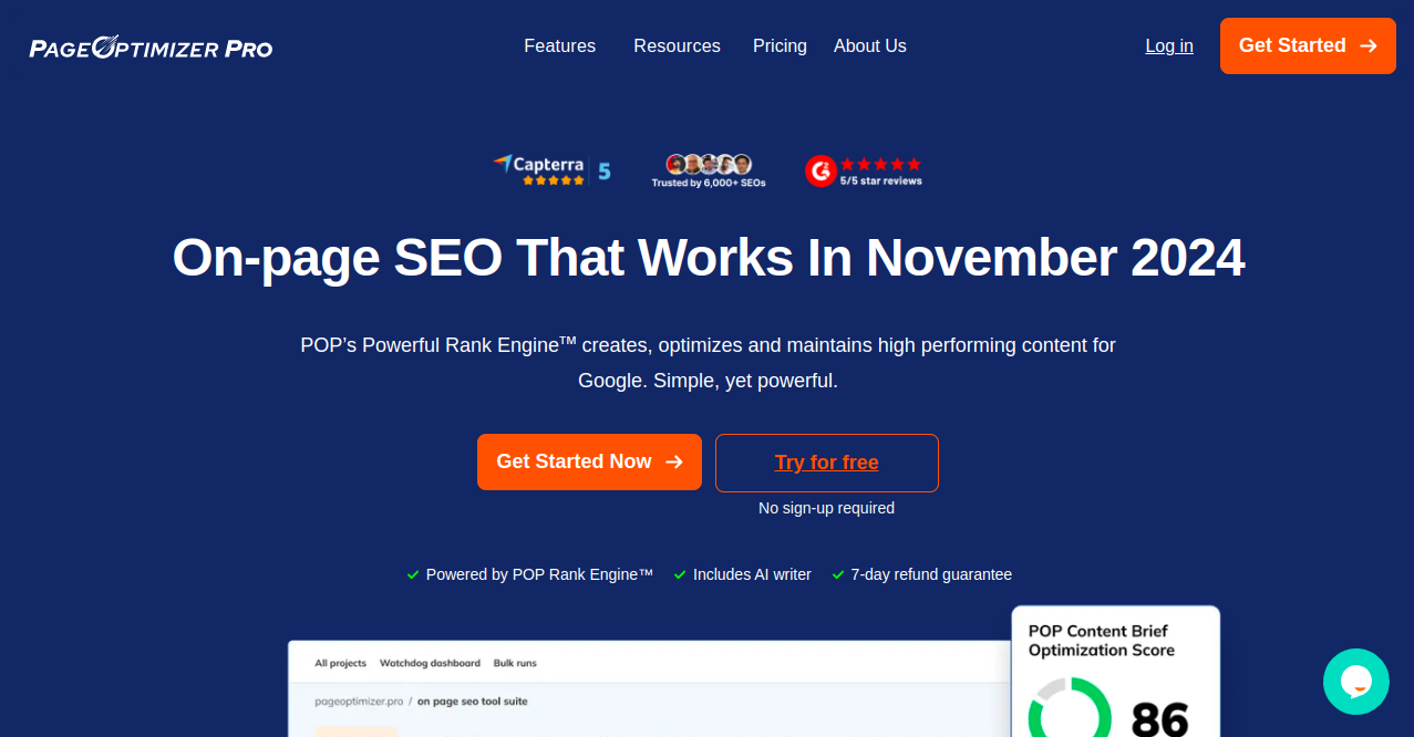 PageOptimizer Pro Home Page